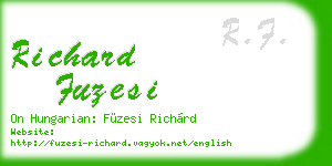 richard fuzesi business card