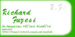 richard fuzesi business card